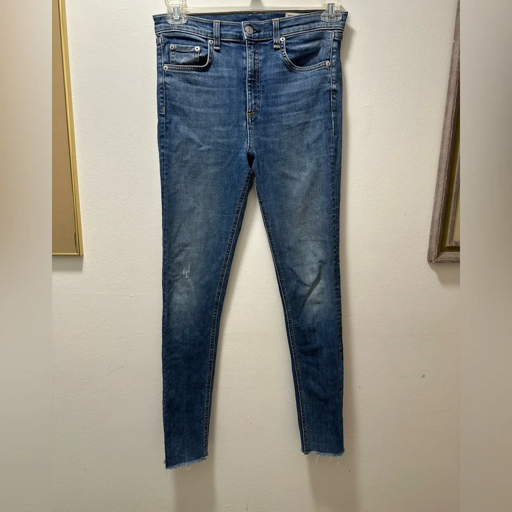 rag & bone High Rise Raw Hem Skinny Jeans - Picture 8 of 12